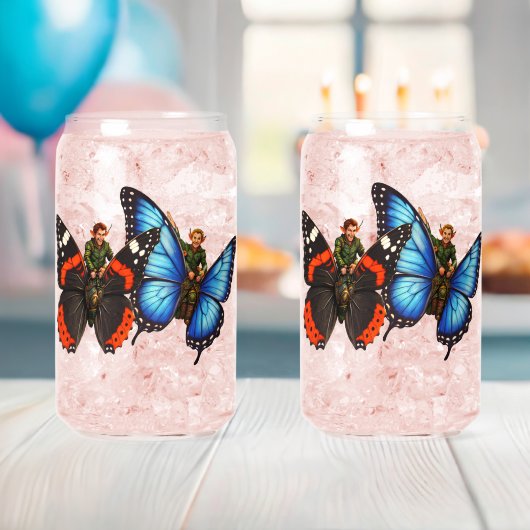 Fée cavalière papillon enchanté verre (Insitu (Baby Shower))