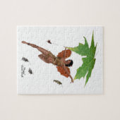 Fée Cute Avec Ailes Brown Jigsaw Puzzle (Horizontal)