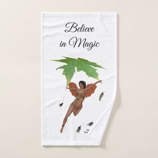 Fée Cute Avec Ailes Brown Serviette À Main (Serviette à main)