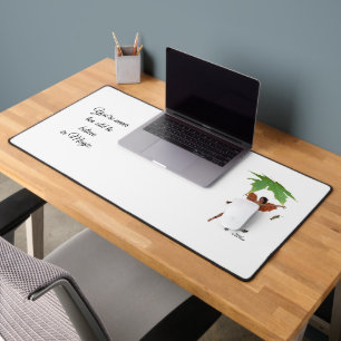 Fée Cute Avec Mat De Bureau À Ailes Brown