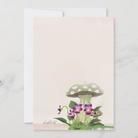 Fée dans le jardin Invitation (Dos)