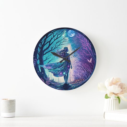 Fée dans une horloge forestière magique (Maison)