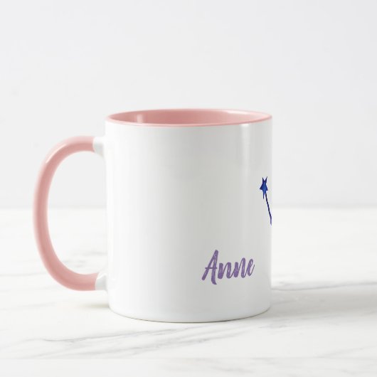 Fée d'aquarelle rose Custom Combo Mug (Gauche)