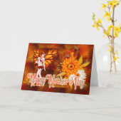 Fée d'automne - Imaginaire carte de fête des mères (Fleur jaune)