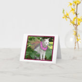 Fée de chat avec Carte pour notes de collier de sa (Fleur jaune)