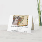 Fée de chat de fille d'anniversaire de la carte | (Dos)