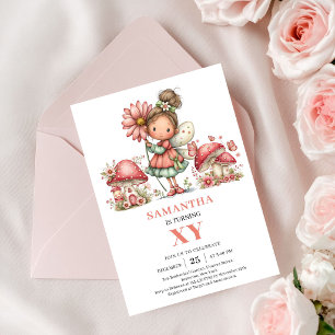 Fée de Dreamland Invitation Rose Poudré pour son 5