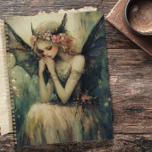 Fée de fantasy gothique avec couronne florale et a