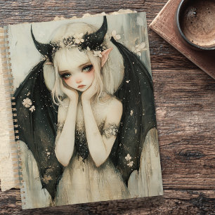 Fée de fantasy gothique fantaisiste avec couronne 