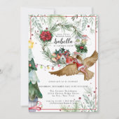 Fée de forêt d'hiver Invitation d'anniversaire (Devant)