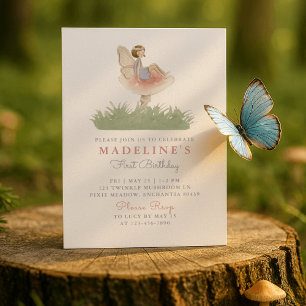 Fée de forêt enchantée, Invitation d'anniversaire