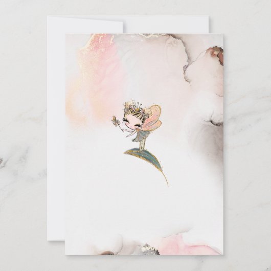 Fée de forêt première invitation anniversaire, mag (Dos)