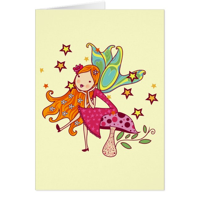 Fée de jardin sur le champignon (Devant)