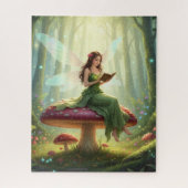 Fée de la journée enchantée lisant un livre Puzzle (Vertical)