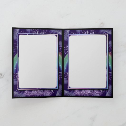 Fée de la pluie violette carte blanche (Intérieur)