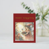 Fée de Noël dans la forêt Carte de vœux de fêtes (Debout devant)