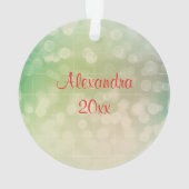 Fée de Noël mignonne sur un ornement (dos)