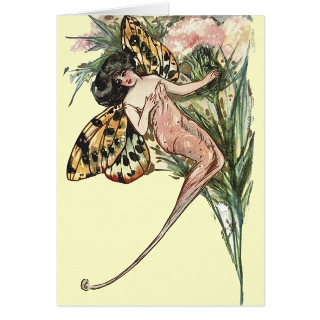 Fée de papillon Art nouveau vintage (Devant)