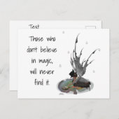 Fée de pluie de garçon avec carte postale de greno (Devant / Derrière)