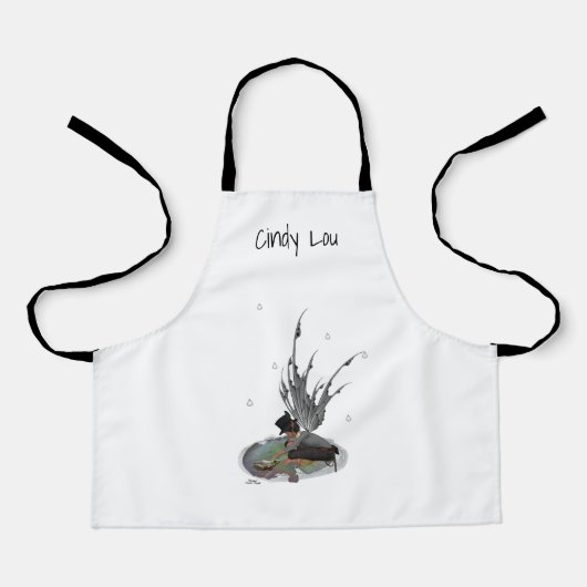 Fée de pluie de garçon avec grenouille tablier pou (Recto)