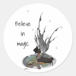 Fée de pluie de garçon avec Stickers de grenouille