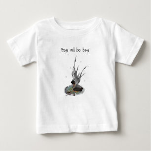 Fée de pluie Garçon avec grenouille bébé T-shirt G
