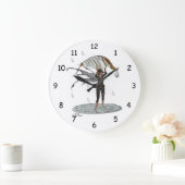 Fée De Pluie Garçon Avec Horloge Mur Feuille (Maison)