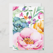 Fée de printemps Invitation de fête d'anniversaire (Dos)