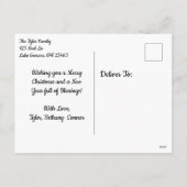  fee decoreren van de kerstboom feestdagenkaart (Achterkant)