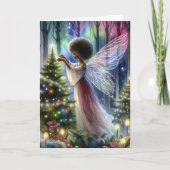 fee decoreren van de kerstboom kaart (Voorkant)