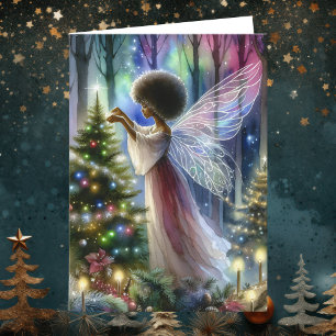 fee decoreren van de kerstboom kaart