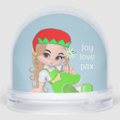 Fée d'elfe de Noël mignonne avec Fleur de margueri (Arrière)