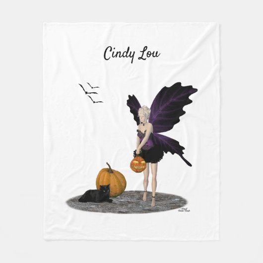 Fée d'Halloween avec couverture en polaire Citroui (Devant)