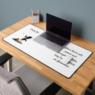 Fée D'Halloween Avec Mat De Bureau Citrouille