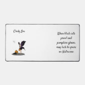 Fée D'Halloween Avec Mat De Bureau Citrouille (Recto)