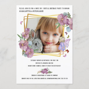 Fee DIY foto vlinder tuin verjaardag Kaart