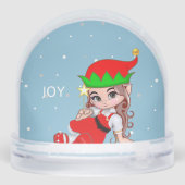 Fée Elfe Mignonne avec Boule à Neige en Forme d'Ét (Arrière)