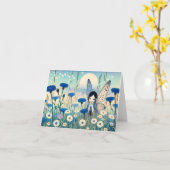 Fée en fleurs carte de voeux (Fleur jaune)