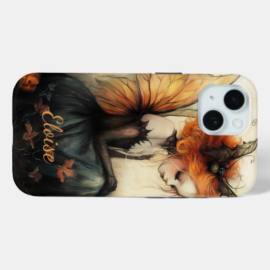 Fée et chauve-souris à goth blanc | Coque Hallowee (Verso (horizontal))