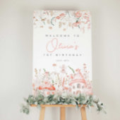 Fée et Fleur sauvage Anniversaire Affiche de bienv