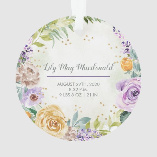 Fée et fleurs de Noël pour bébé (dos)