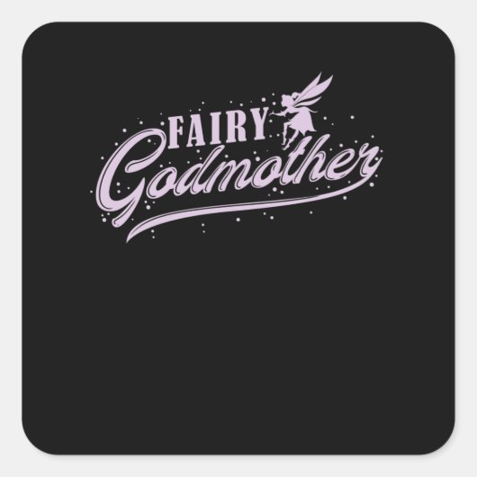 Fee Fairy Godmoeder Vierkante Sticker (Voorkant)