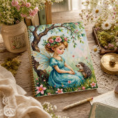 Fée Fantaisiste avec Hérisson dans un Jardin Encha