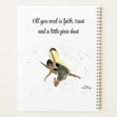 Fée Fée Avec Ailes Jaunes Planificateur Quotidien (Dos)