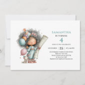 Fée Fille 8e Anniversaire Douce Invitation Fantais (Devant)