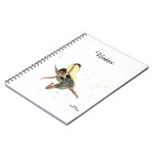Fée Fille Avec Ailes Jaunes Carnet Spiral (Côté gauche)
