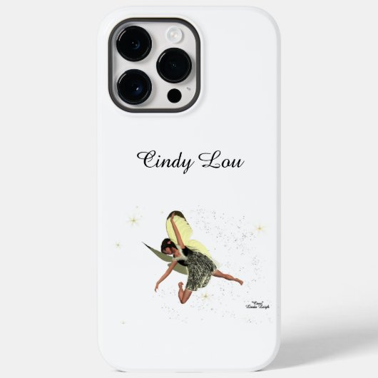 Fée fille avec ailes jaunes iPhone / coque ipad (Verso)