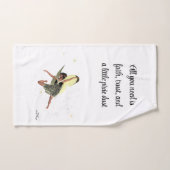Fée Fille Avec Ailes Jaunes Serviette À Main (Serviette à main)