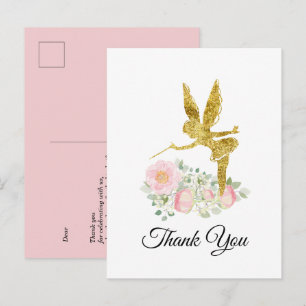 fée fille carte de remerciements