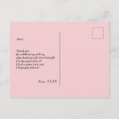 fée fille carte de remerciements (Dos)